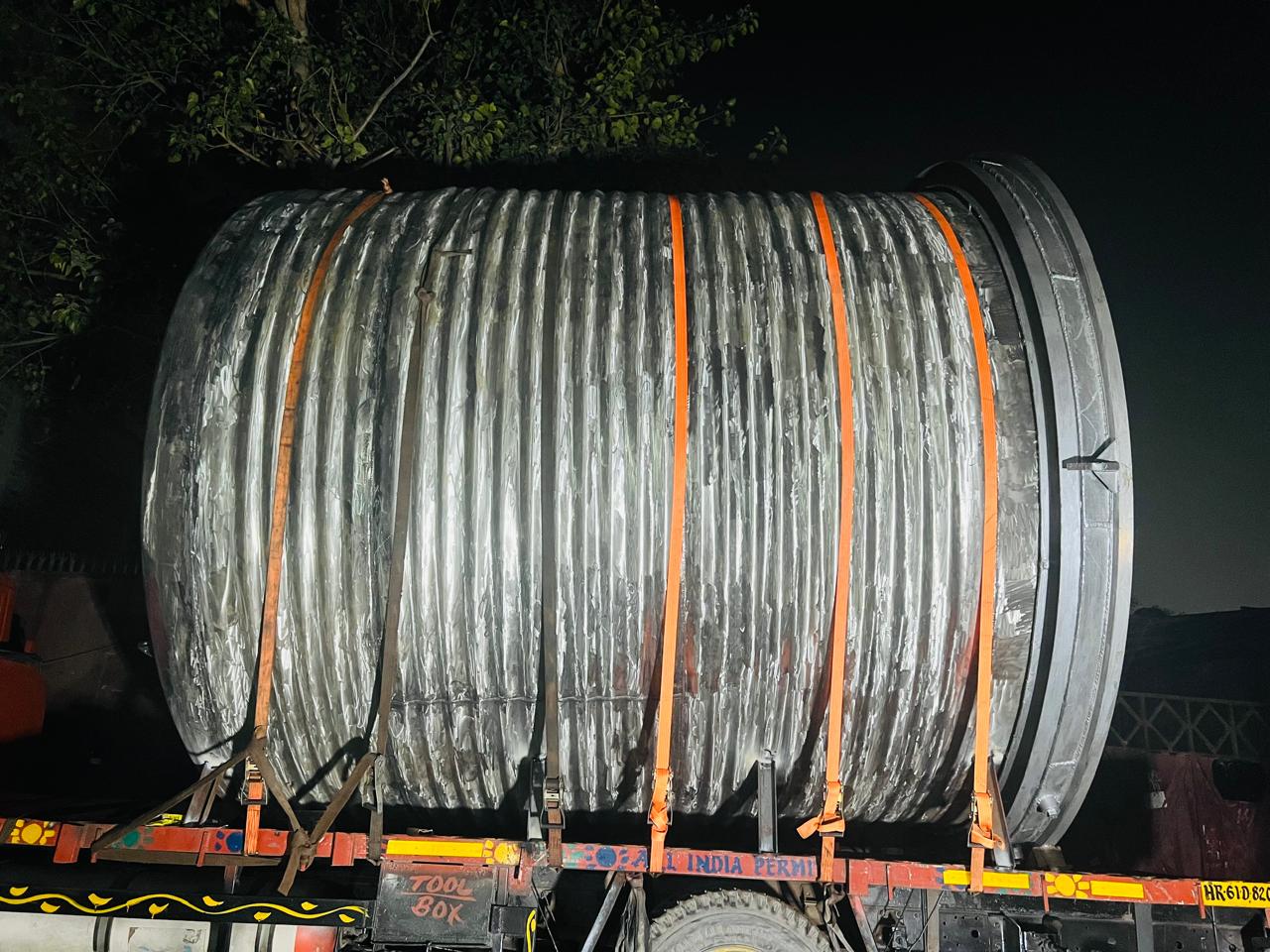 Large corrugated retort under fabrication at BFE works